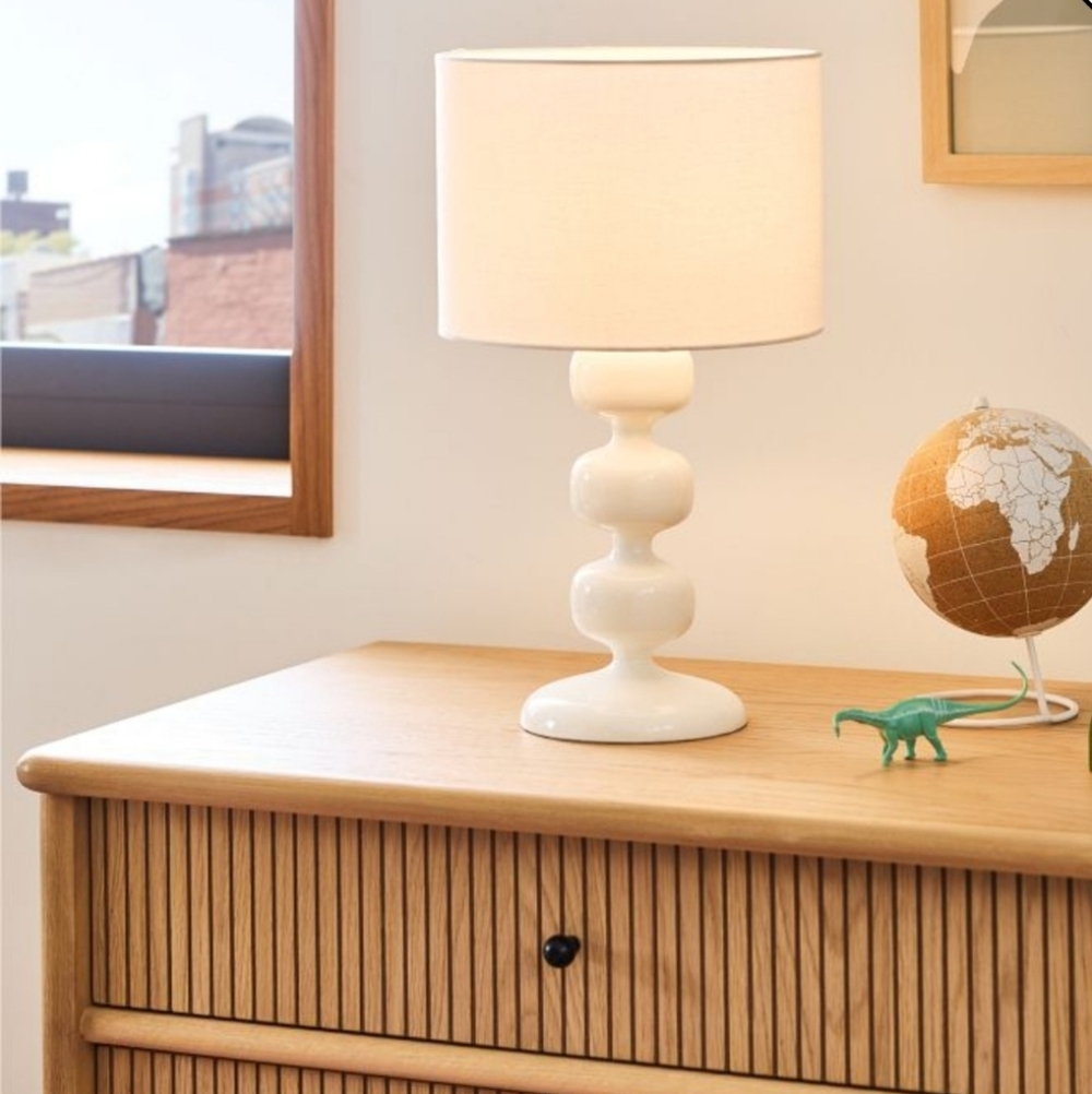 Elegant Cream Table Lamp, Kids Ruby Table Lamp (17"), Retail Price $179.00 - Picture 2 of 6
